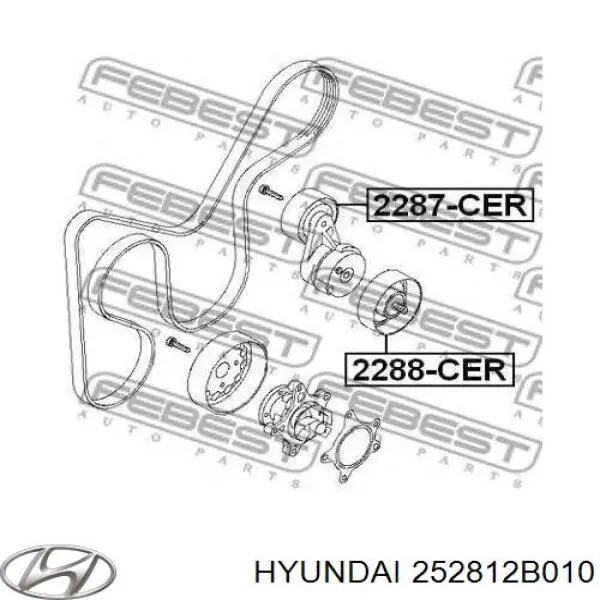 Do koszyka 252812B010 Hyundai/Kia Napinacz paska napędowego