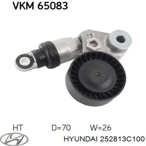 Napinacz paska napędowego Hyundai/Kia 252813C100