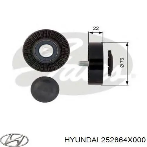 Rolka prowadząca, kierunkowa paska napędowego Hyundai/Kia 252864X000 cena, od 16,95 USD