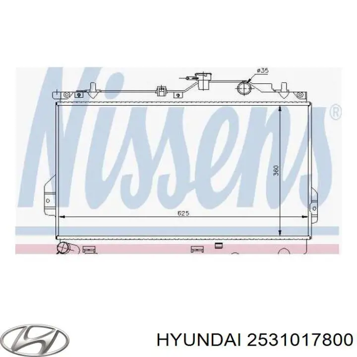Do koszyka 2531017800 Hyundai/Kia Chłodnica silnika