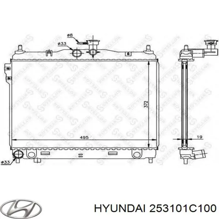 Chłodnica silnika Hyundai/Kia 253101C100 cena, od 87,33 USD