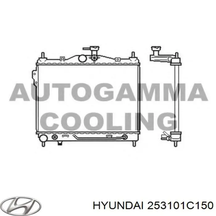 Chłodnica silnika 253101C150 Hyundai/Kia