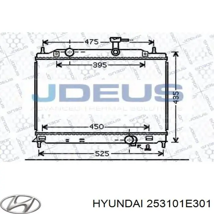 Do koszyka 253101E301 Hyundai/Kia Chłodnica silnika