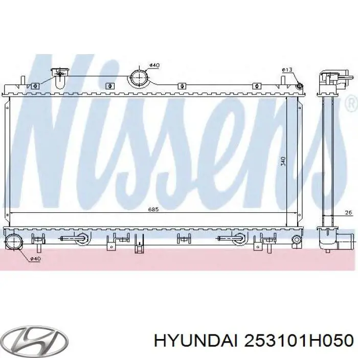 253101H050 Hyundai/Kia Chłodnica silnika