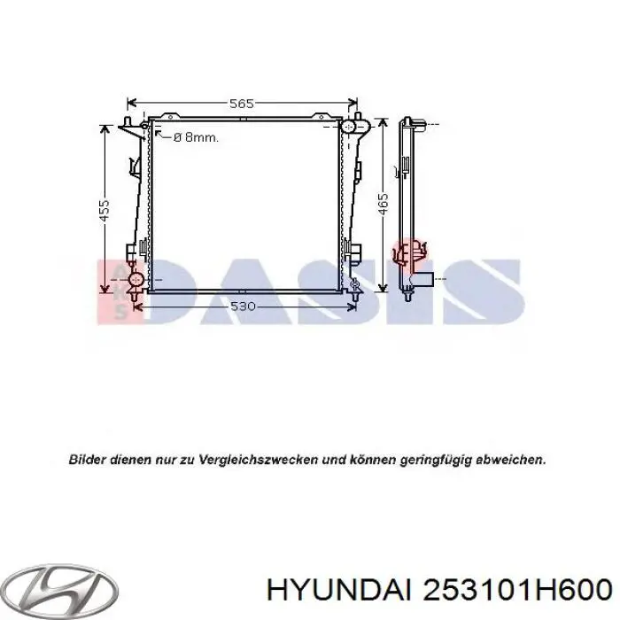 Chłodnica silnika Hyundai/Kia 253101H600 cena, od 108,11 USD