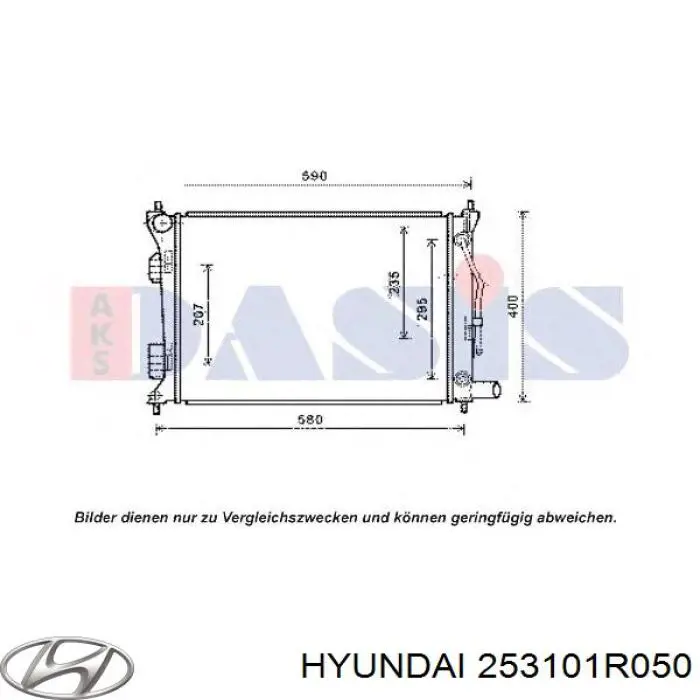 Do koszyka 253101R050 Hyundai/Kia Chłodnica silnika