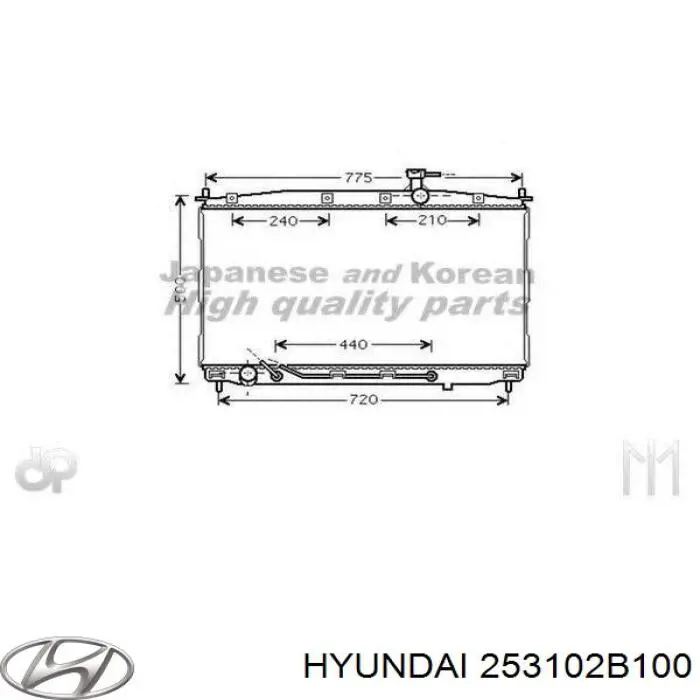 Chłodnica silnika Hyundai/Kia 253102B100 cena, od 143,02 USD