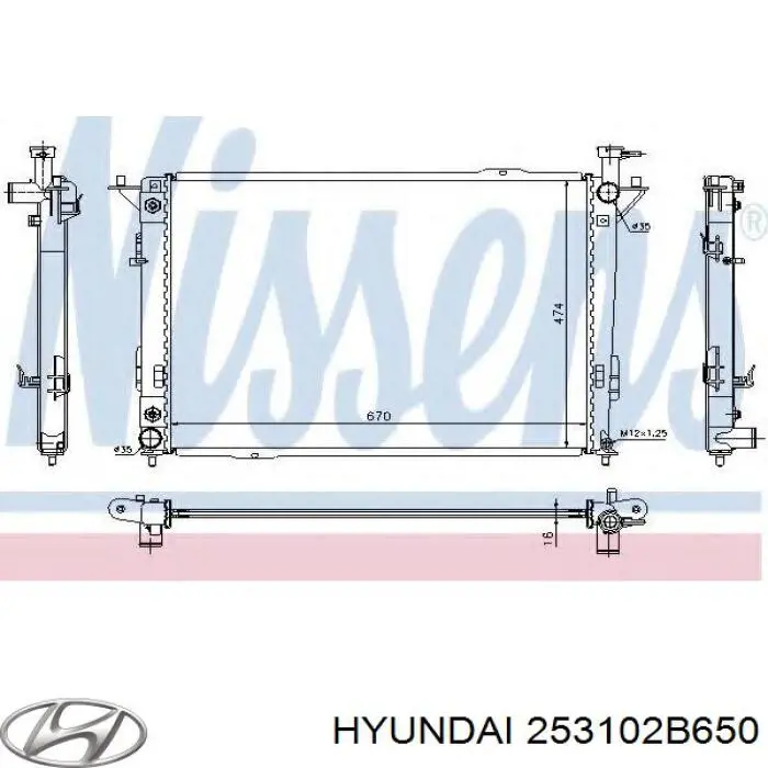 253102B650 Hyundai/Kia Chłodnica silnika