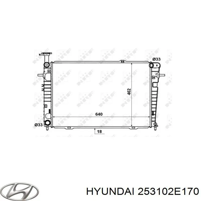 253102E170 Hyundai/Kia Chłodnica silnika