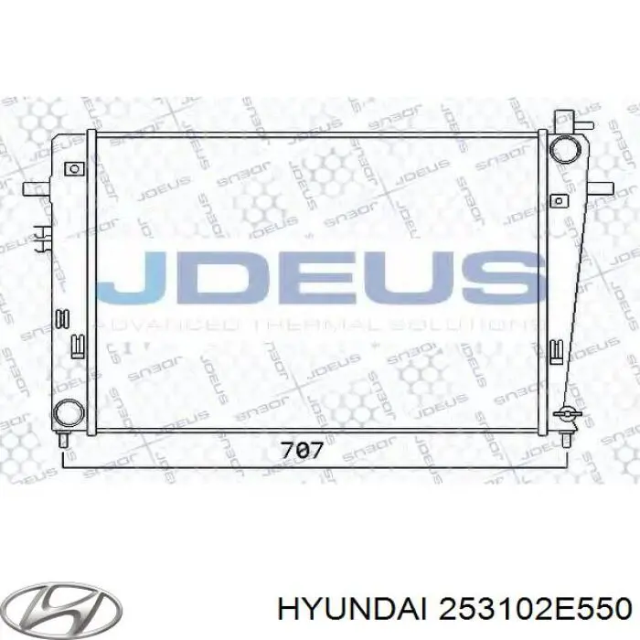 Chłodnica silnika Hyundai/Kia 253102E550 cena, od 122,80 USD