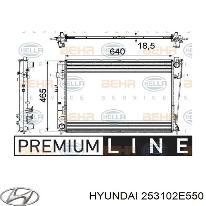 253102E550 Hyundai/Kia Chłodnica silnika