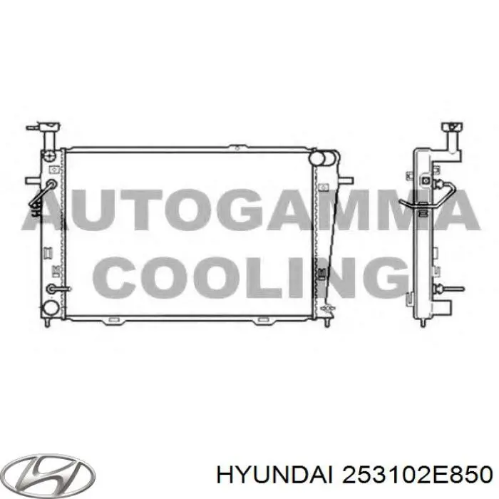 Do koszyka 253102E850 Hyundai/Kia Chłodnica silnika