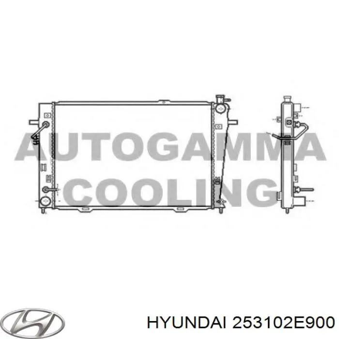 Chłodnica silnika Hyundai/Kia 253102E900 cena, od 143,16 USD
