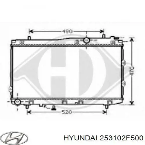 Chłodnica silnika Hyundai/Kia 253102F500 cena, od 161,42 USD