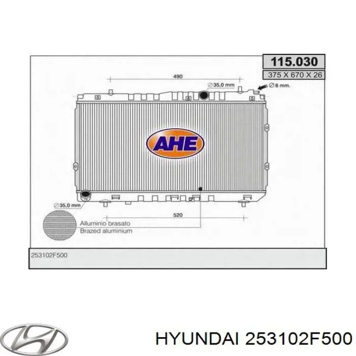 253102F500 Hyundai/Kia Chłodnica silnika