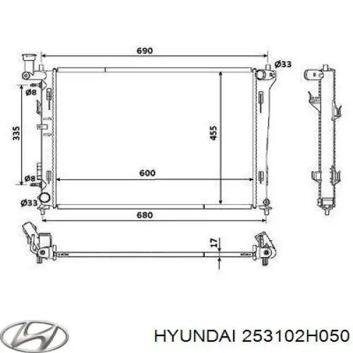 Chłodnica silnika Hyundai/Kia 253102H050 cena, od 115,28 USD