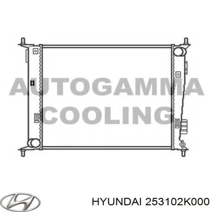 Chłodnica silnika 253102K000 Hyundai/Kia