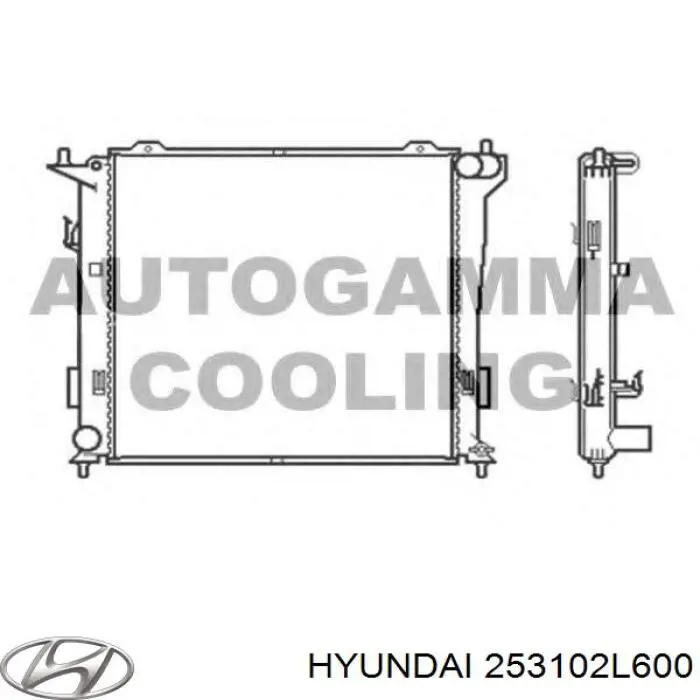 Chłodnica silnika Hyundai/Kia 253102L600 cena, od 96,79 USD