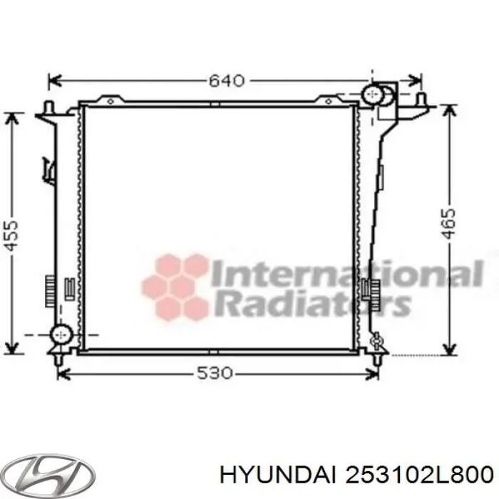 253102L800 Hyundai/Kia chłodnica silnika