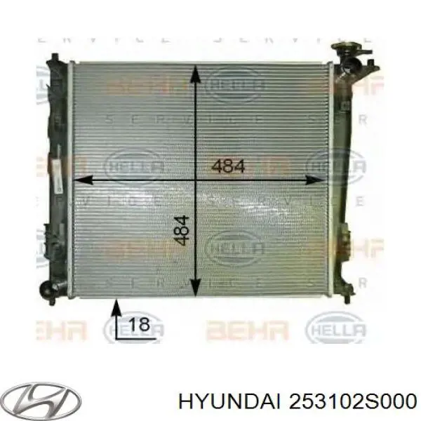 Chłodnica silnika 253102S000 Hyundai/Kia