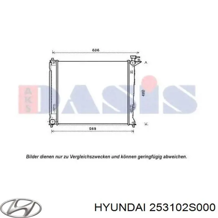 Chłodnica silnika Hyundai/Kia 253102S000 cena, od 73,76 USD
