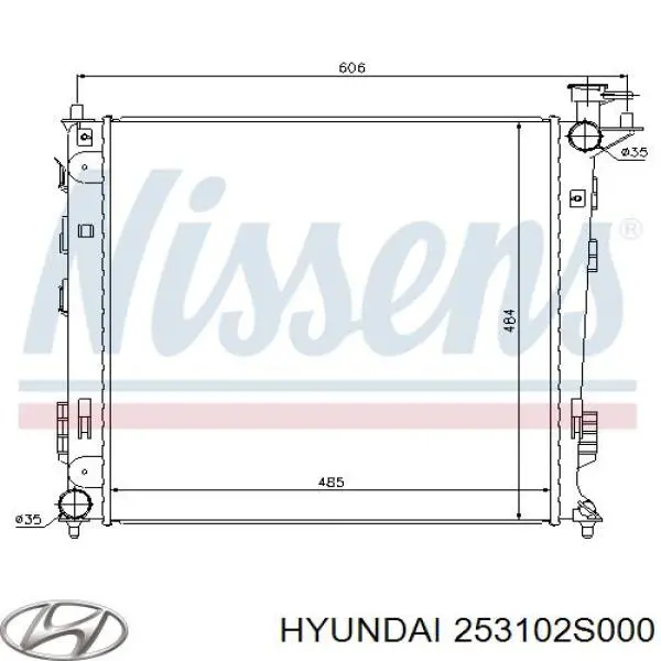 Chłodnica silnika Hyundai/Kia 253102S000