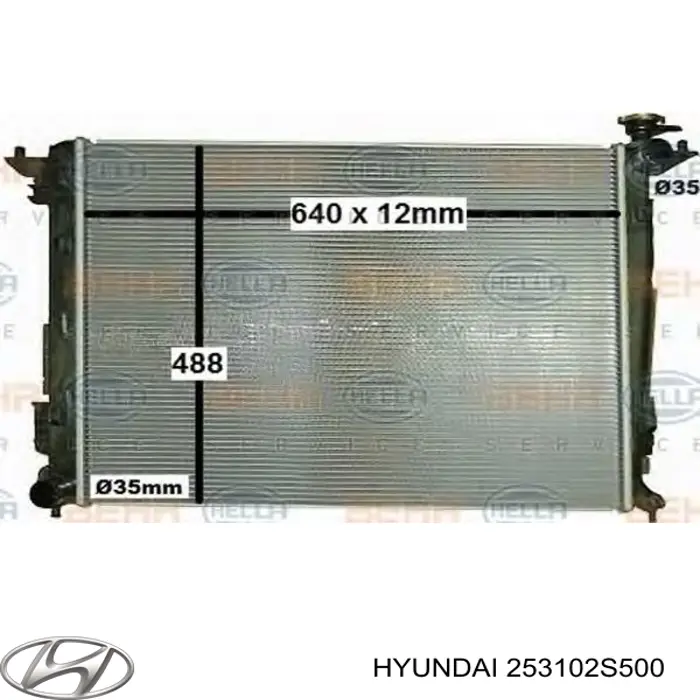 Chłodnica silnika 253102S500 Hyundai/Kia