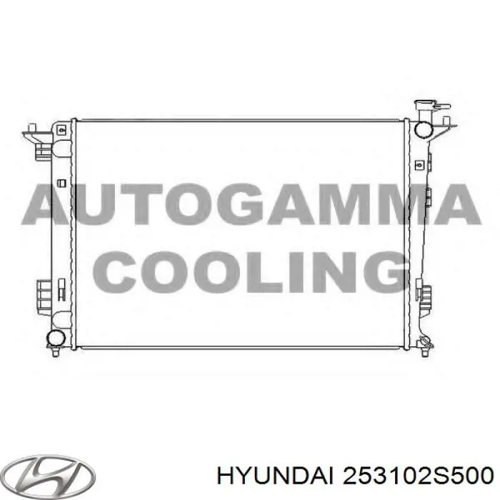 Chłodnica silnika Hyundai/Kia 253102S500 cena, od 75,15 USD