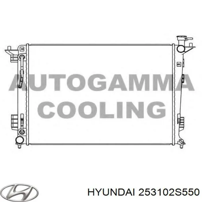 Chłodnica silnika Hyundai/Kia 253102S550 cena, od 59,62 USD