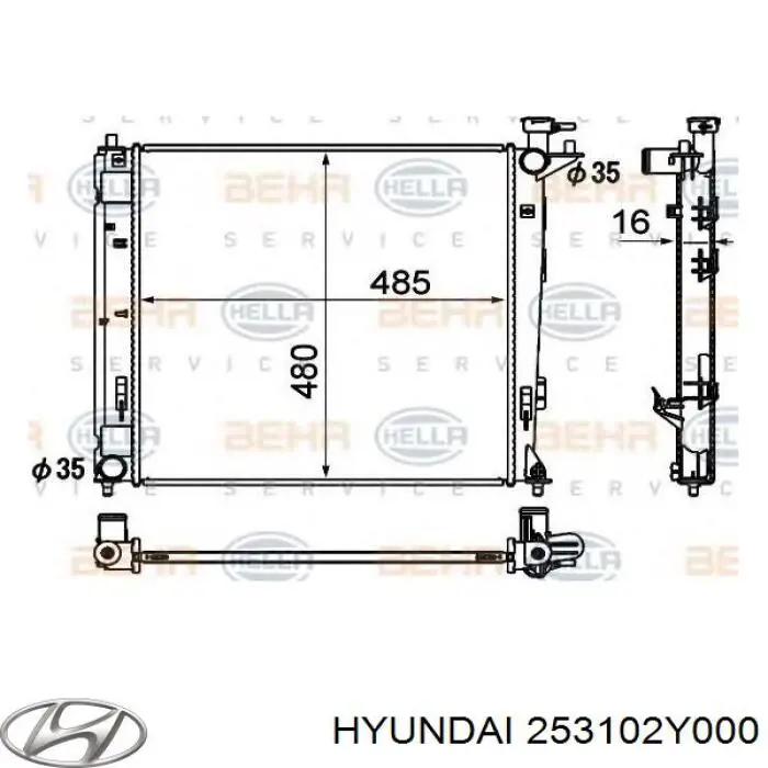 253102Y000 Hyundai/Kia Chłodnica silnika