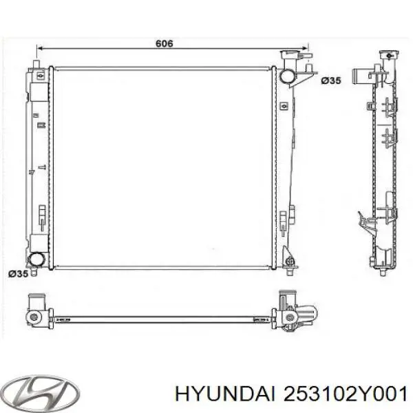 Chłodnica silnika Hyundai/Kia 253102Y001 cena, od 112,37 USD
