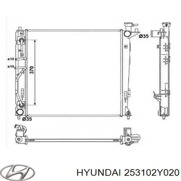 Chłodnica silnika 253102Y020 Hyundai/Kia