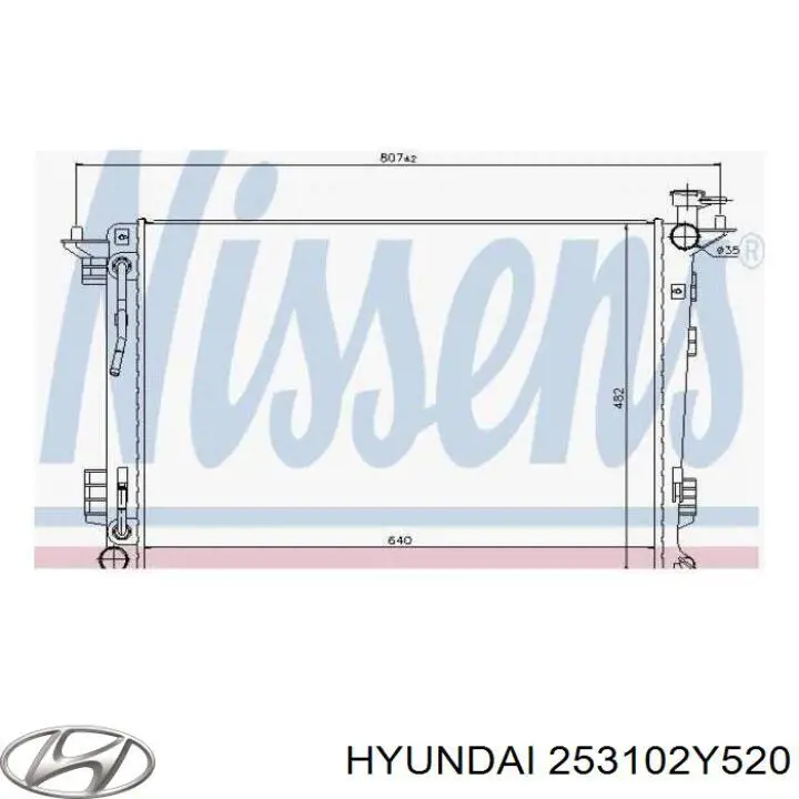 253102Y520 Hyundai/Kia Chłodnica silnika