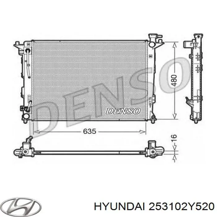 253102Y520 Hyundai/Kia Chłodnica silnika