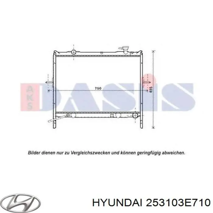 Do koszyka 253103E710 Hyundai/Kia Chłodnica silnika