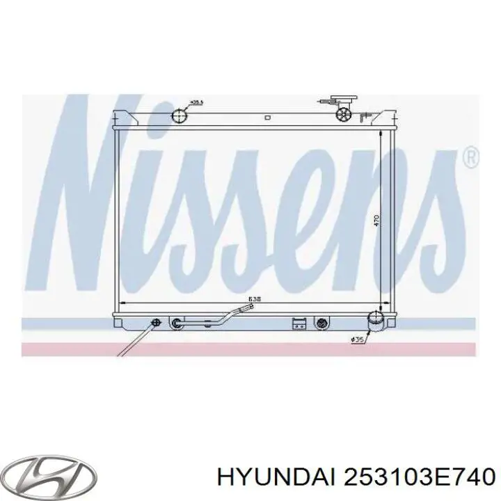 Chłodnica silnika Hyundai/Kia 253103E740 cena, od 169,38 USD