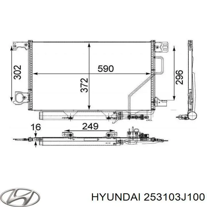 253103J100 Hyundai/Kia Chłodnica silnika