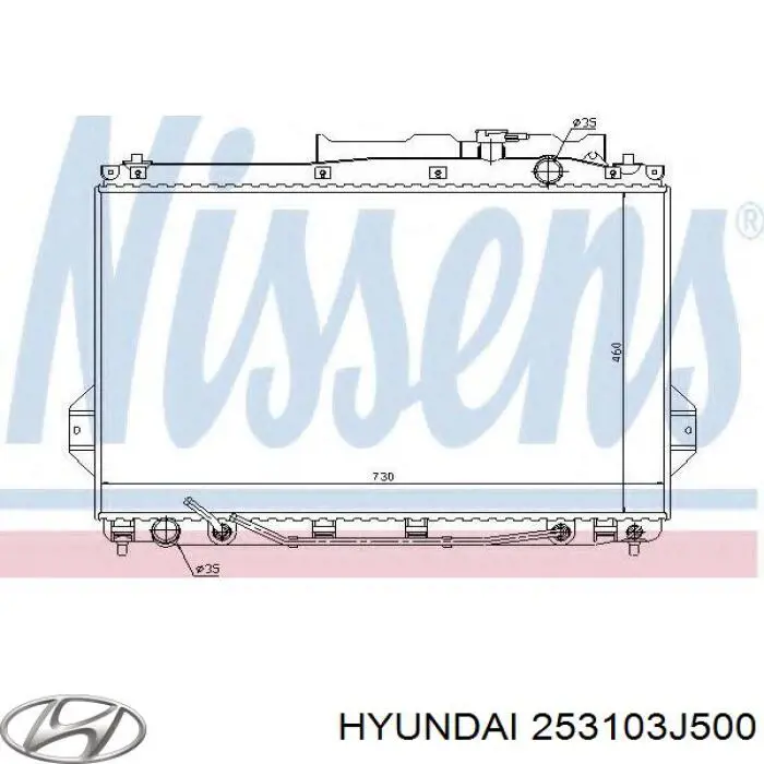 Chłodnica silnika Hyundai/Kia 253103J500 cena, od 119,37 USD