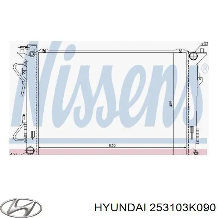 Do koszyka 253103K090 Hyundai/Kia Chłodnica silnika