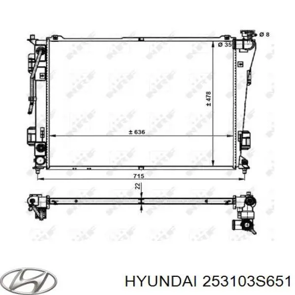 253103S651 Hyundai/Kia Chłodnica silnika