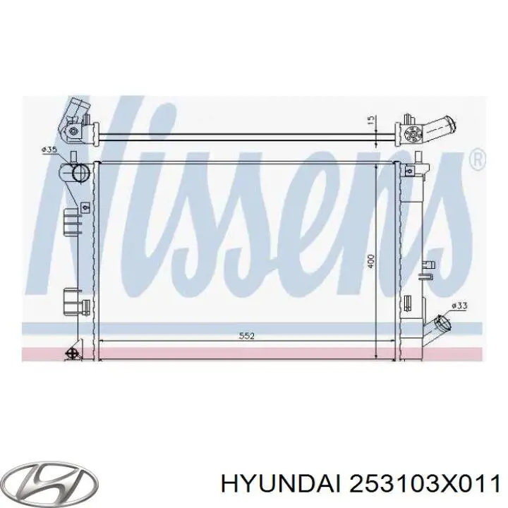 Chłodnica silnika Hyundai/Kia 253103X011 cena, od 107,24 USD