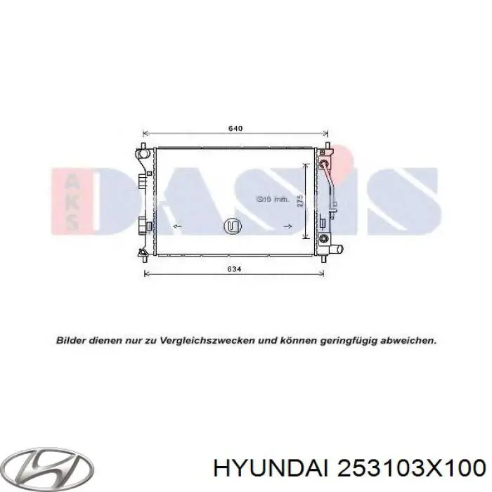 Chłodnica silnika Hyundai/Kia 253103X100 cena, od 86,27 USD
