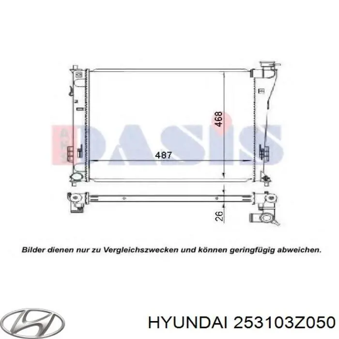 Chłodnica silnika Hyundai/Kia 253103Z050 cena, od 117,67 USD