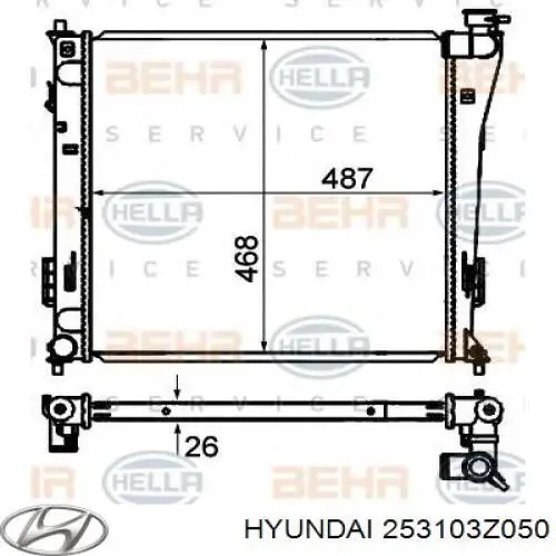 Do koszyka 253103Z050 Hyundai/Kia Chłodnica silnika