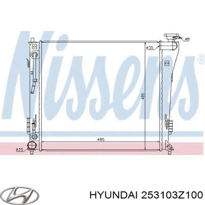Chłodnica silnika Hyundai/Kia 253103Z100 cena, od 109,87 USD