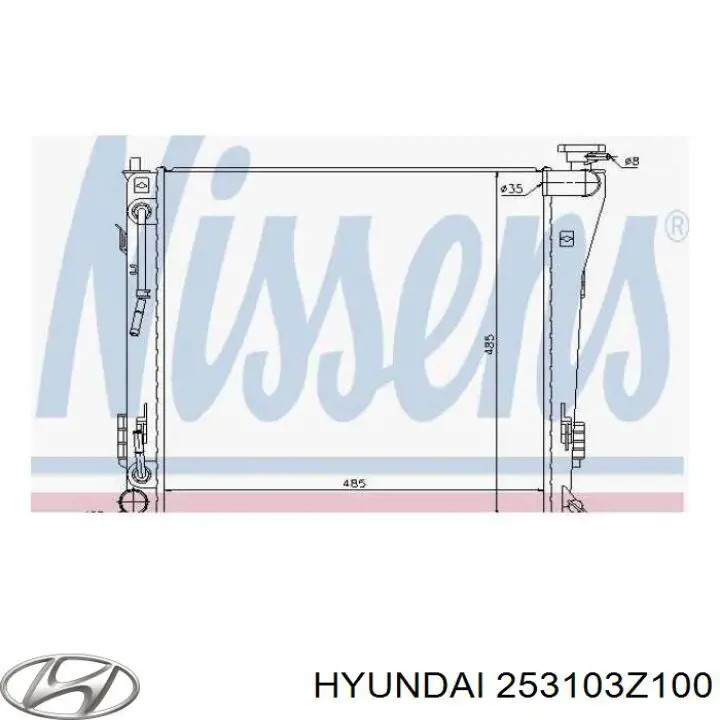 Do koszyka 253103Z100 Hyundai/Kia Chłodnica silnika