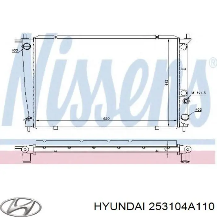 253104A110 Hyundai/Kia Chłodnica silnika