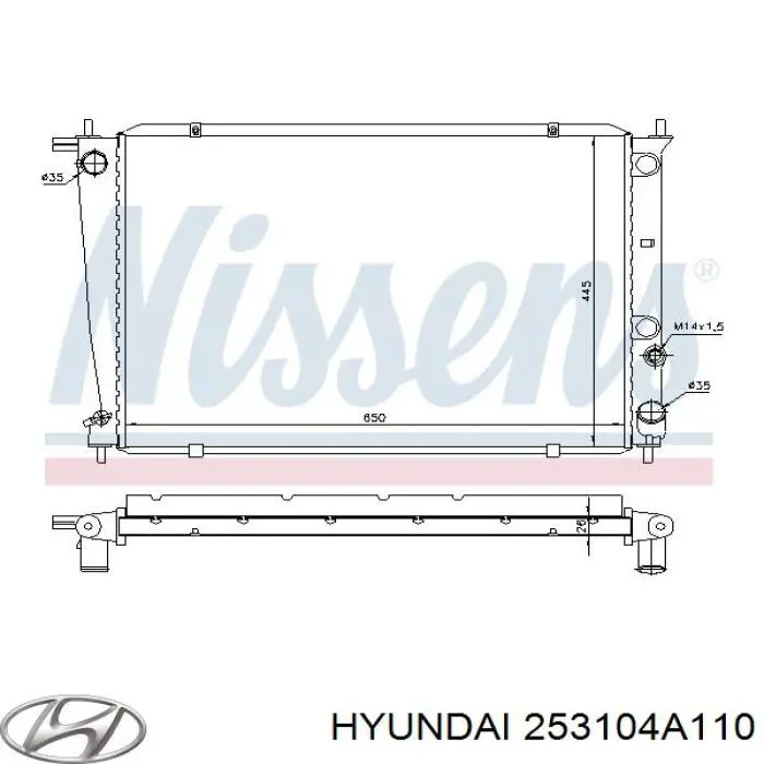 253104A110 Hyundai/Kia Chłodnica silnika