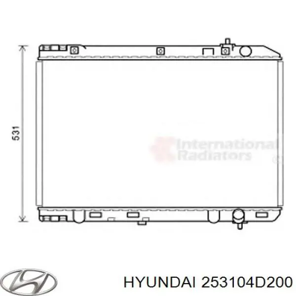 Chłodnica silnika Hyundai/Kia 253104D200 cena, od 289,53 USD