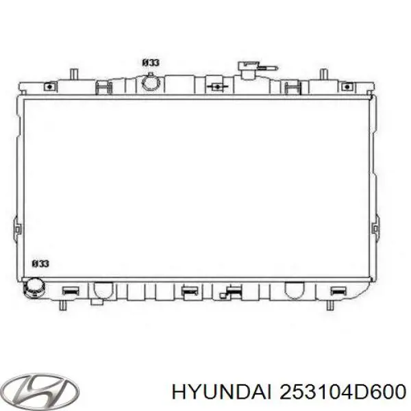 Do koszyka 253104D600 Hyundai/Kia Chłodnica silnika